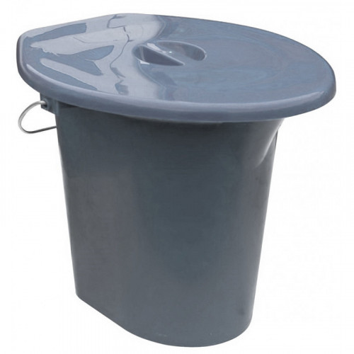 Відро-туалет з металевою ручкою ПГ-3000 сірий