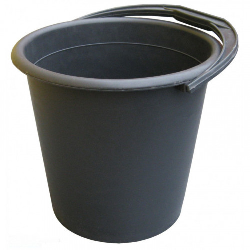 Відро 10л Х для холодної води з пластиковою ручкою чорне