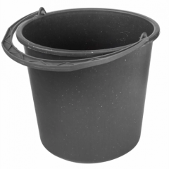 Відро 12л Х мірне з пластиковою ручкою чорне