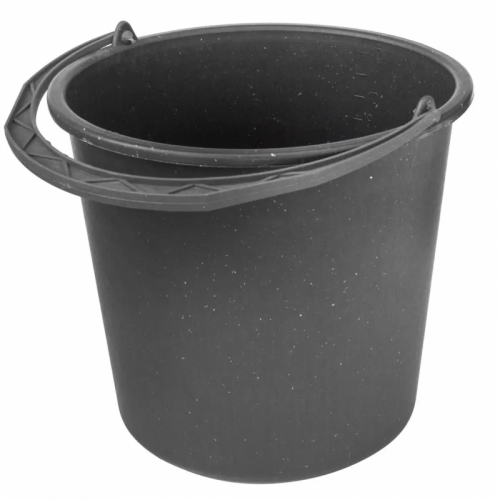 Відро 12л Х мірне з пластиковою ручкою чорне