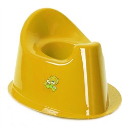 Горшок детский Польша овал с ободком желтый