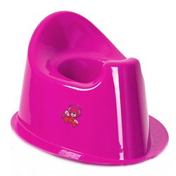 Горшок детский Польша овал с ободком розовый
