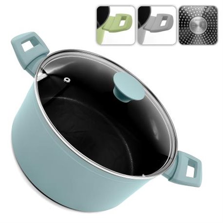 Кастрюля 10372-26 литая мрамор Megastone 26х12см