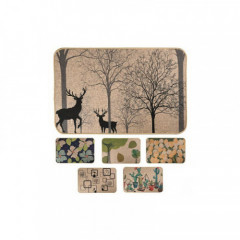 Килимок Льон 38х58 на гумовій основі Nature R35838-S