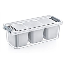Бокс 02 1065 з контейнерами 3 ячейки 1,8л