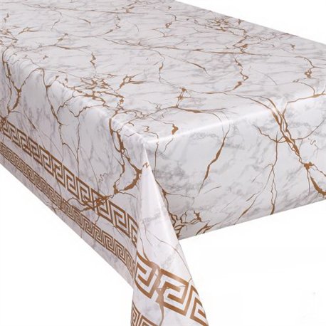 Клеенка 1,40*20м рулон Dekorama 180B белый мрамор