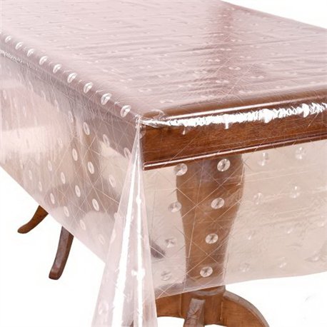 Клейонка м'яке скло 1,37*20м рулон Crystal рифлена MA-4979