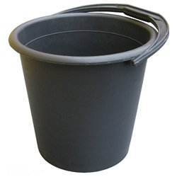 Ведро 10л Х для холодной воды с пластиковой ручкой черное