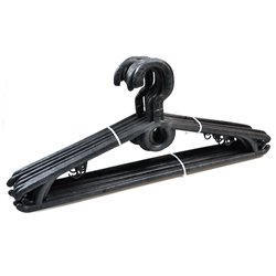 Вешалка плечики Х черные с поворотным крючком 2