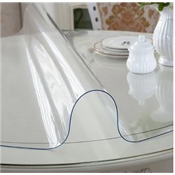 Клейонка рідке скло 0,40мм-1,50*20м рулон Crystal MA-4896 прозора