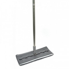 Швабра Натирач махра 3035 платформа силікон липучка хром телескоп сірий