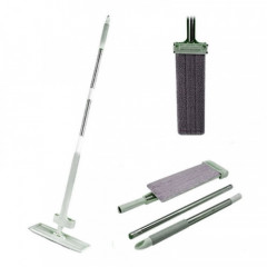 Швабра Натирач махра 3050 самовіджим хром плоский