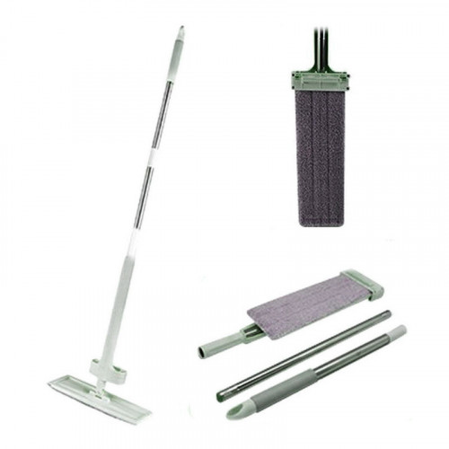 Швабра Натирач махра 3050 самовіджим хром плоский