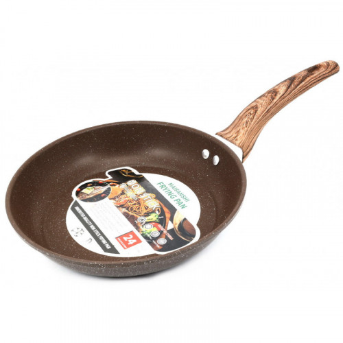 Сковорода з бакелітовою ручкою без кришки 155WF Wangfa мармур 24см