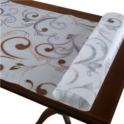 Клеенка жидкое стекло Laser 0,60мм-0,60*20м рулон с рисунком голограмма MA-5931