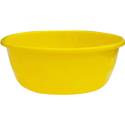 Таз  6л круглый цветной МП 28х12см желтый
