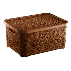 Кошик 324 Ажур №3 з кришкою 23л коричневий