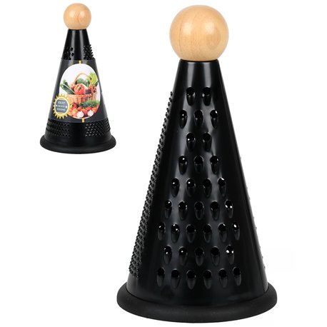 Терка R35504 Black конус с деревянной ручкой 23см