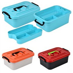 Бокс контейнер 3,8л з вкладом кольоровий 2