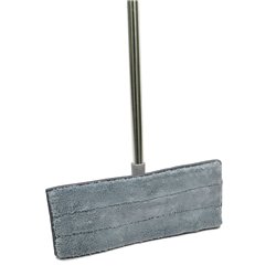 Полотер махра 3035 мягкий липучка хром складная ручка серый