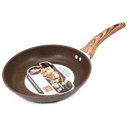 Сковорода з бакелітовою ручкою без кришки 155WF Wangfa мармур 24см