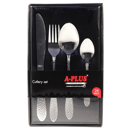 Набір 1418 столовий плоска коробка ребристий