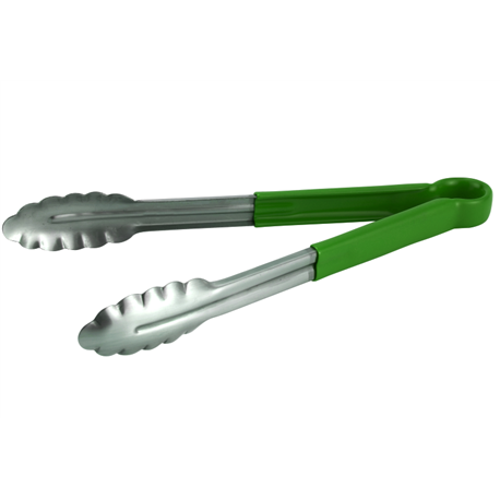 Щипцы нерж 25см цветная ручка средние №9