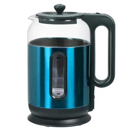 Електрочайник 2140  1,6л диск скло блакитний