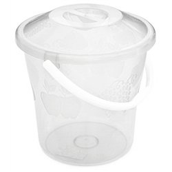 Відро 10л Полімер прозоре з кришкою