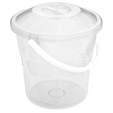 Ведро 10л Полимер прозрачное с крышкой