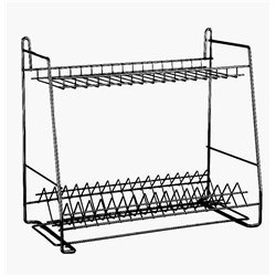 Сушилка металл для посуды трапеция 2-яр 50см СТ-25223 черная