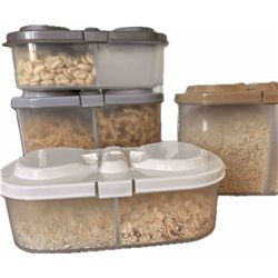 Контейнер для сыпучих двойной 1,2л ЛМ-1074 2