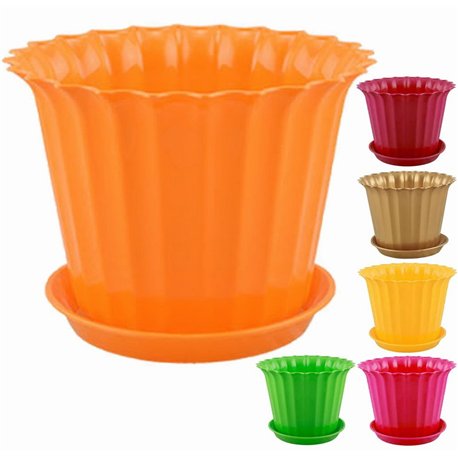 Вазон Астра 13 с подставкой цветной 