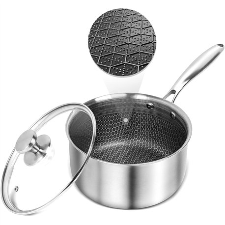 Ковшик 3059 соты 16см крышка стекло в коробке