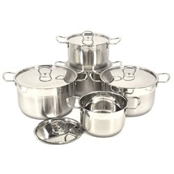 Кастрюли 2175 набор 5шт крышка стекло