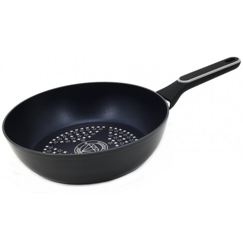 Сковорода 3039 Styleberg кований алюміній 28см глибока з силіконовою кришкою