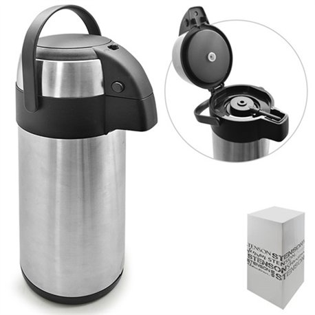 Термос нерж з помпою 2,5л MT-0093