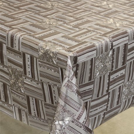 Клеенка 1,40*20м рулон золото-серебро 242G-S