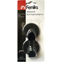 Крючок 1уп-2шт на самоклейке металлический 74310 на блистере Круг черный