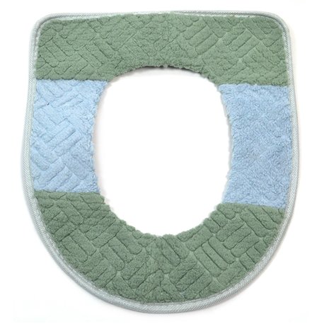 Накладка чехол на унитаз тканевая мех с узором 9012 на липучке