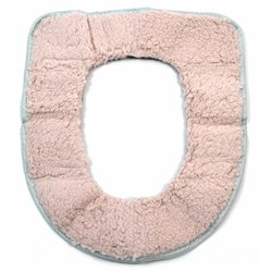 Накладка чохол на унітаз тканинна хутро гладке 9011 на ліпучці