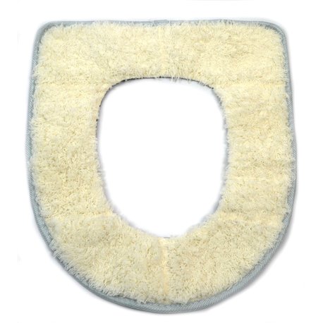 Накладка чехол на унитаз тканевая мех гладкий 9011 на липучке