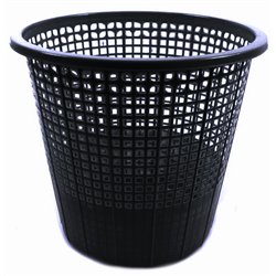Корзина для паперів Сітка з обідком чорна