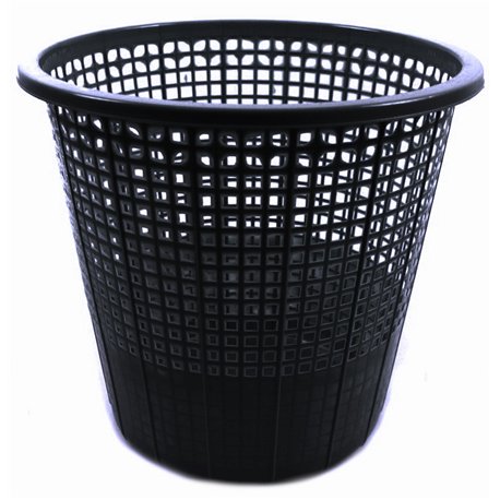 Корзина для паперів Сітка з обідком чорна