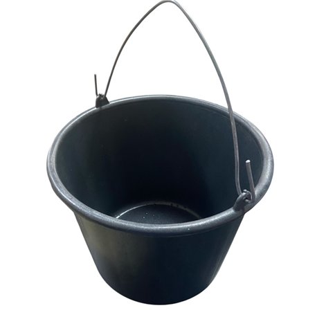 Ведро 16л Е строительное с мерной шкалой с металлической ручкой черное