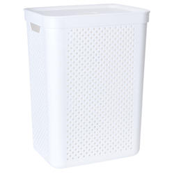 Корзина для білизни Simple 45л пряма 45921 білий