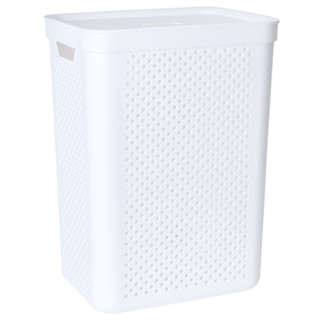 Корзина для білизни Simple 45л пряма 45921 білий