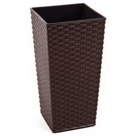 Вазон Фінезія підлоговий ротанг 250х250 573 мокко