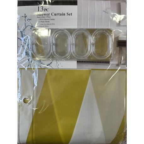 Штора SC13 силікон 180х180 Полоса широка золото