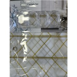 Штора SC13 силікон 180х180 Ромби золото